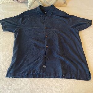 Tommy Bahama Navy Blue Casual Button Down Shirt